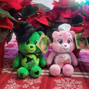Wicked x Care Bears, Glinda and Elphaba, Lot of 2, Limited Edition, BNWT!